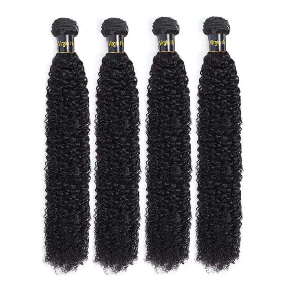 14A Brazilian Virgin Remy Hair Curly Weave Human Hair Bundles Virgin Kinky Curly Hair 4 Bundles